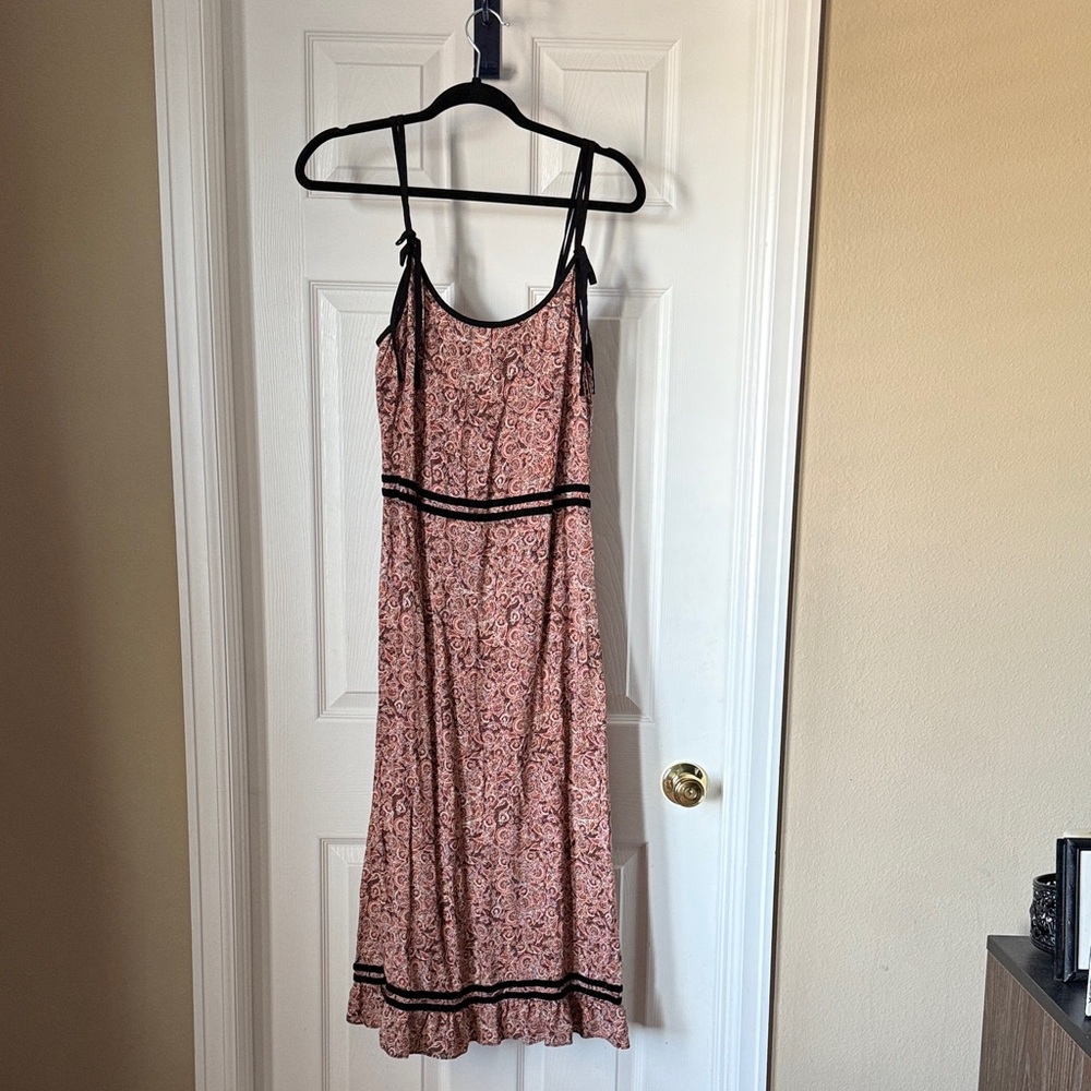 Floral Dress with Black Accents